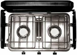 2 Burner Deluxe Stove & Grill -Snowys Sales 0014818 2 burner deluxe grill