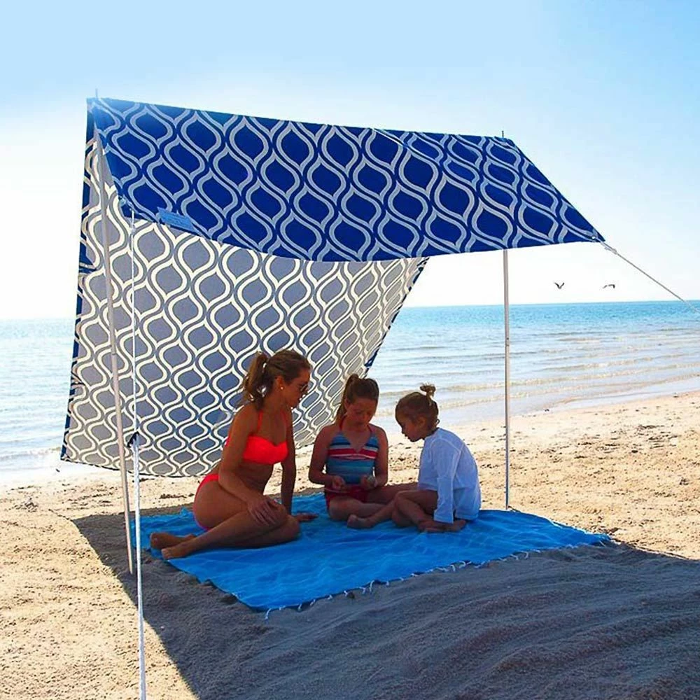 Sombrilla Beach Shade Moroccan Blue 5 Sombrilla Beach Shade Moroccan Blue - Image 3