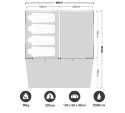 Turbo Lite Cabin 450 Tent -Snowys Sales 0039160