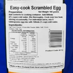 Easy Cook Scrambled Egg 160g -Snowys Sales 0040247 easicook scrambled egg 160gm