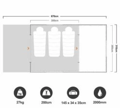 Turbo Lite Plus 300 Tent -Snowys Sales 0120961
