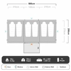 OZtrail Seascape 10 Dome Tent -Snowys Sales 1201881
