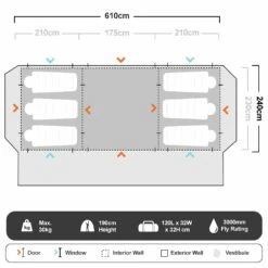 Coleman Instant Up 10P Lighted Northstar Darkroom Tent -Snowys Sales 1203373