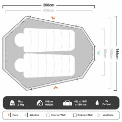OZtrail Nomad 2 Hike Tent 7 OZtrail Nomad 2 Hike Tent -Snowys Sales 1204035