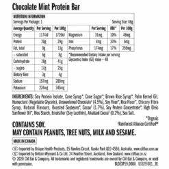 Clif BUILDERS Chocolate Mint Protein Bar -Snowys Sales 1204549 builders chocolate mint protein bar