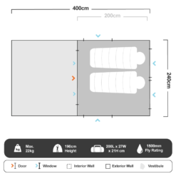 RV−3 Canvas Touring Tent -Snowys Sales 1204639
