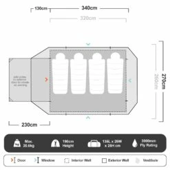 Coleman Instant Up 6P Lighted Northstar Darkroom Tent -Snowys Sales 1204660