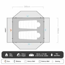 Dakota 1600 Rooftop Tent With LST 13 Dakota 1600 Rooftop Tent With LST -Snowys Sales 1207908
