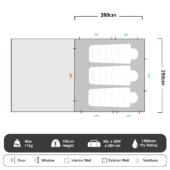 Xtender 2.5 Awning Tent -Snowys Sales 1220888