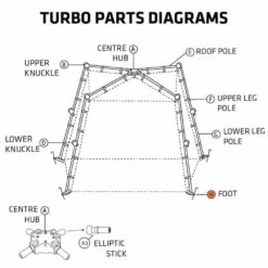 Turbo Tent Replacement Foot Clip -Snowys Sales 1243297 turbo foot clip style part h