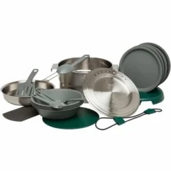 Stanley Base Camp Stainless Steel Cook Set For Four − 21 Pce -Snowys Sales 1254273 base camp stainless steel cook set for four 21 pce