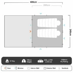 RV−3 Plus Canvas Touring Tent -Snowys Sales 1260132