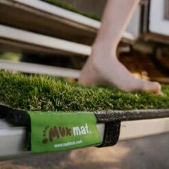 Pull−Out Step Mat -Snowys Sales 1263698 pull out step mat green pitch black trim