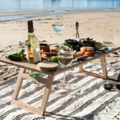 Large Rectangular Folding Picnic Table -Snowys Sales 1265380 large rectangular folding picnic table rubberwood