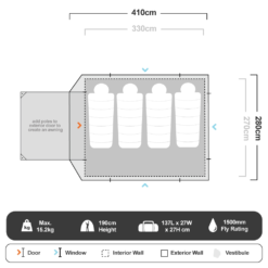 Coleman Instant Up 6P Silver Evo Tent 17 Coleman Instant Up 6P Silver Evo Tent -Snowys Sales 1266190