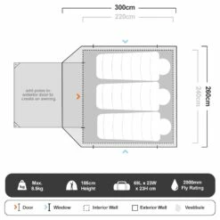 Cabin 4 Person Tent -Snowys Sales 1266191