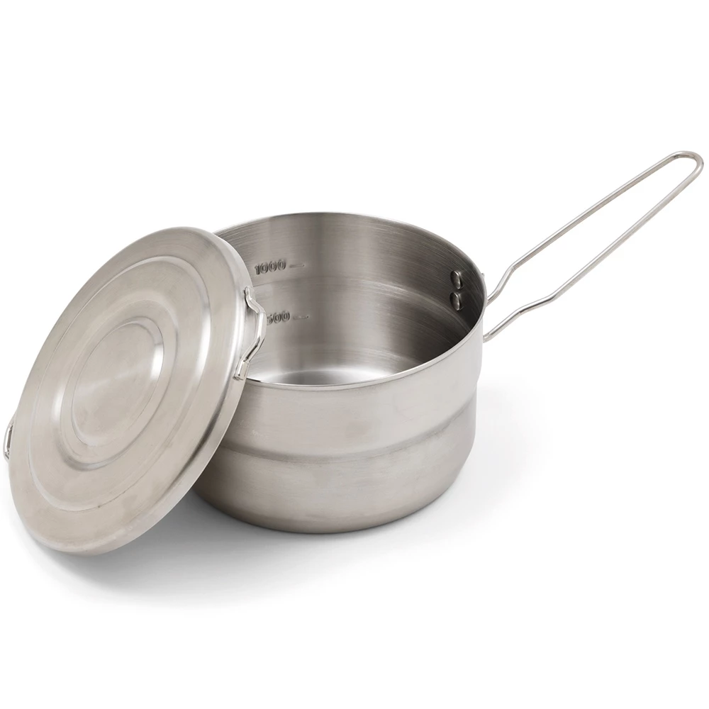 Stainless Steel Mess Pot 1.5L 8 Stainless Steel Mess Pot 1.5L - Image 6