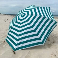 Mirage Beach Umbrella 200cm -Snowys Sales 1267809 beach umbrella green white stripe 2m