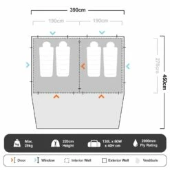 Turbo Lite Cabin 380 Tent -Snowys Sales 1271235