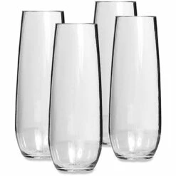 Tritan Stemless Champagne Flute 266ml 4Pk