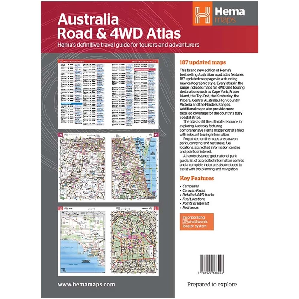 Hema Australia Road & 4WD Easy Read Atlas (13th Edition) 4 Hema Australia Road & 4WD Easy Read Atlas (13th Edition) - Image 2