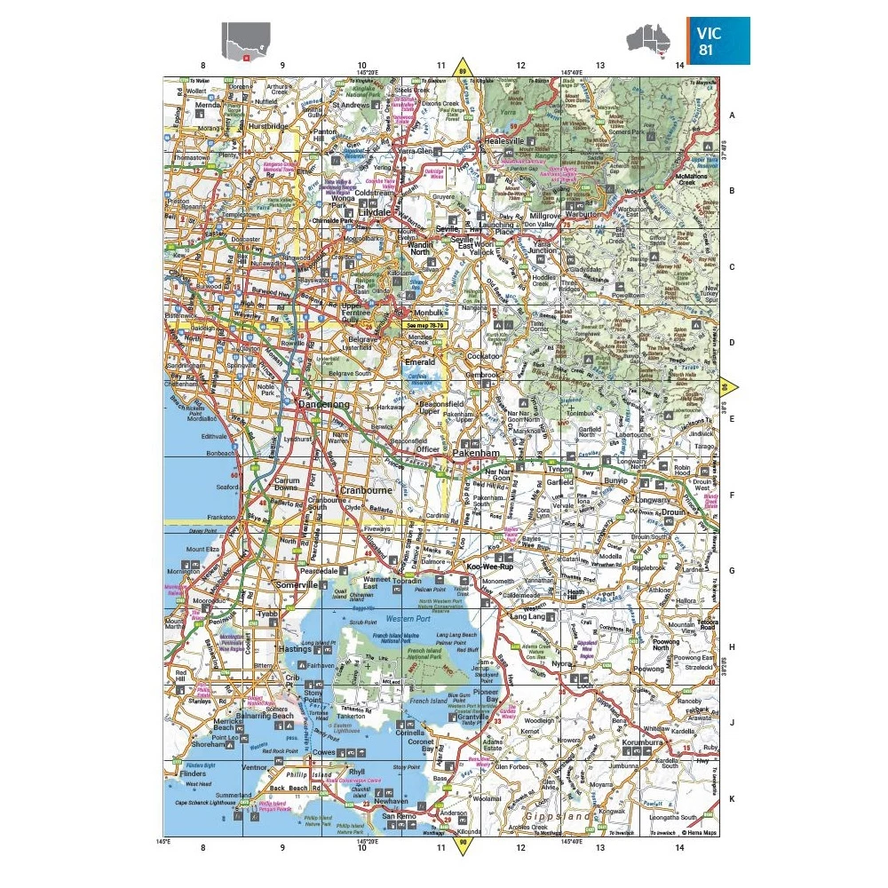 Hema Australia Road & 4WD Spiral Bound Atlas (13th Edition) 8 Hema Australia Road & 4WD Spiral Bound Atlas (13th Edition) - Image 6